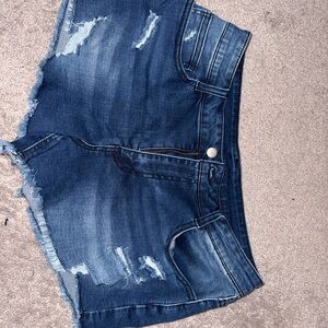 Denim Distressed Women Shorts
